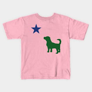 Old Maine Flag Puppy Kids T-Shirt